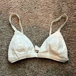 White Denim Bra